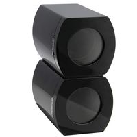 CHIYODA Double Automatic Watch Winder with Dual Quiet Mabuchi Motors, Elastic Pillows-Piano Baking Black