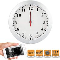 QUANDU WiFi Hidden Camera Clock Spy Wall Clock Camera DVR Nanny Cam with Motion Detection Secret Camera Security Camera for Home Security Surveillance (Video Only)