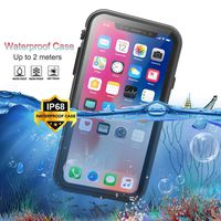 LHB Waterproof Case, Full-Sealed Rubber Rugged Cover with Touch ID, Underwater IP68 Certificated Shockproof Waterproof Case (for iPhone XR)