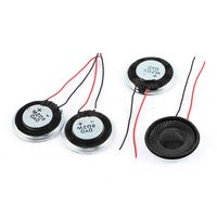 uxcell a15080600ux0275 Metal Shell Round Internal Magnet Speaker 2W 8 Ohm Pack of 4
