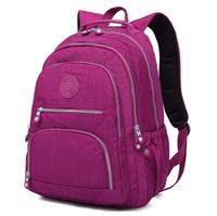 Nylon Casual Travel Daypack Lightweight Sports Laptop Backpack Purse for Women Waterproof Medium Work College School Bag for Girls (Purplish Red)
