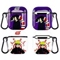 Zzeroe Anime Naruto Shippuden: Uzumaki AirPods Case, Full Protective Durable Shockproof Drop Proof Silicone Cover Skin, Airpods Accesssories(2 Pcs)