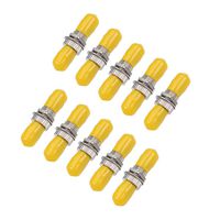 uxcell ST to ST Female Fiber Coupler Flange Type Fiber Optical Adapter Connector Singlemode/Multimode Simplex 10Pcs