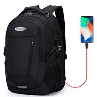 Cross Gear Laptop Backpack with USB Charging Port and Anti Theft Lock for Business Work, Travel, School, Men Women - Fits 15.6 Inch Laptop CR-9008IBK Black