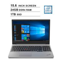 Lenovo 2019 ThinkPad E590 15.6 Inch FHD Laptop (Intel Quad-Core i7-8565U up to 4.6 GHz, 24GB RAM, 1TB SSD, Intel UHD Graphics 620, Bluetooth, WiFi, HDMI, Win 10 Pro) (Silver)