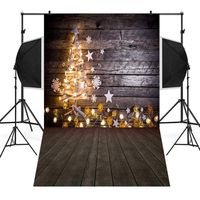 Wensltd Clearance! Christmas Backdrops Tree Vinyl 3x5FT Fireplace Background Photography Studio (N)