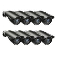TMEZON 8 Pack OSD Security Bullet Camera HD 1080P 2.0MP 4-in-1 AHD/CVI/TVI/CVBS 3.6mm Lens Waterproof Outdoor Surveillance Camera
