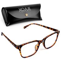 Blue Light Blocking Glasses for Men Women, Anti Blue Light Computer Reading Gaming Glasses, Anti Eye Strain Headache (Sleep Better), UV400 Transparent Lens(Ambe)