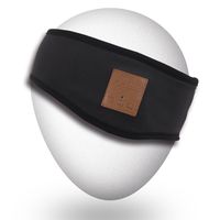 Qshell Lightweight Sporty Bluetooth Headband Washable Headwear with Speakers & Mic Hands Free Wireless Headphones Headsets Earphone for Running Jogging Skiing Skating Hiking,Christmas Gifts - Black