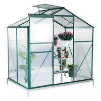 Erommy Walk-in Greenhouse Large Gardening Plant Hot House with Adjustable Roof Vent and Rain Gutters,UV Protection Planting House,4'(L) x 6'(W) x 6.6'(H)