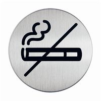 Durable No Smoking Pictogram Sign Stainless Steel Ref 4911-23
