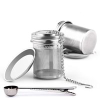 House Again Tea Ball Infuser & Cooking Infuser, Extra Fine Mesh Tea Infuser Threaded Connection (2 Pack with Scoop)