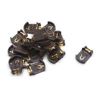 Antrader 20 Pcs 3V CR2032 Horizontal SMT Coin Button Battery Holder Brown Container Case Plastic Housing
