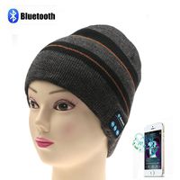 Bluetooth Wireless Music Beanie Hat Women Men Winter Knitted Hat Trendy Cap with Stereo Speaker Headphones Headset for Ourdoor Sports Running Skiing, Built-in Mic,Dark Grey