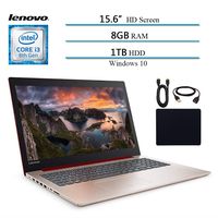 Lenovo Ideapad 330 2019 Newest Premium 15.6" HD Laptop Computer Notebook, Intel Core i3-8130U (Beat i5-7200U), 8GB RAM, 1TB HHD, Intel UHD 620, Win 10, Red W/ Masdrow Accessories