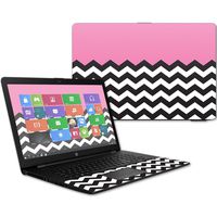 MightySkins Skin Compatible with HP 17t Laptop 17.3" (2017) - Pink Chevron | Protective, Durable, and Unique Vinyl Decal wrap Cover | Easy to Apply, Remove, and Change Styles | Made in The USA