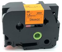 NEOUZA 1PK Compatible for Brother P-Touch Laminated TZe TZ B61 Label Tape Width 1.5" 36mm x Length 26.2' 8m (Black on Orange Fluorescent)