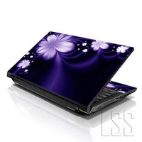 LSS Laptop 15 15.6 Skin Cover with Colorful Purple Flower Pattern for HP Dell Lenovo Apple Asus Acer Compaq - Fits 13.3" 14" 15.6" 16" (2 Wrist Pads Free)