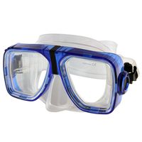 Promate Optical Corrective Scuba Snorkeling Mask, Trans. Blue, Nearsight-3.0