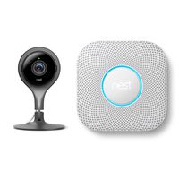 Nest Cam Indoor 1080p Security Camera with Protect Battery Smoke and Carbon Monoxide Detector