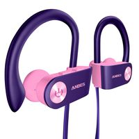 Bluetooth Headphones, Anbes Wireless Earbuds, IPX7 Waterproof Sports Earphones with Ear Hooks & Mic, HD Stereo in-Ear Headphones Gym Running Workout, 8 Hours Battery Noise Canceling Headsets