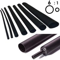 Electriduct 4.7" Heavy Wall Adhesive Lined Heat Shrink Tubing Waterproof Shrinkable Tube - 6:1 Ratio - 4 Feet