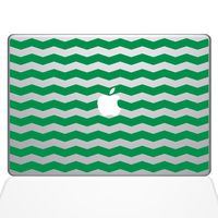 The Decal Guru Chevron Pattern Decal Vinyl Sticker, 15" MacBook Pro (2016 & Newer Models), Green (1383-MAC-15X-LG)
