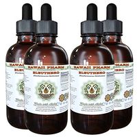Eleuthero Alcohol-Free Liquid Extract, Organic Eleuthero (Eleutherococcus Senticosus) Siberian Ginseng Dried Root Glycerite 4x4 oz