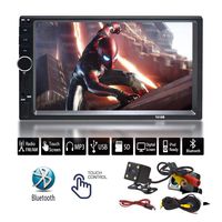 7" Inch Double Din Touchscreen in Dash Stereo Car Receiver Audio Video Player Bluetooth FM Radio Mp3/MP5 / TF/USB/AUX /+Car Rear View Camera