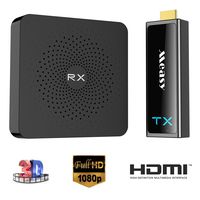 measy Wireless HDMI Transmitter Receiver Wireless HDMI Extender Support FHD 1080p 3D Video & Digital Audio up to 30M/100Feet to Stream 1080P 3D Video from Laptop PC PSP Xbox Camera to Projector HDTV