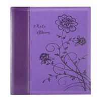 Artmag Photo Album 4x6 1000 Photos, Large Capacity Wedding Family Leather Cover Picture Albums Holds Horizontal and Vertical 4x6 Photos with Black Pages(Purple)