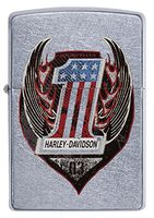 Personalized Zippo Harley-Davidson One Street Chrome Wind Proof Oil Lighter Free Engraving. (29347)