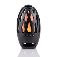 LarKoo TWS Wireless Bluetooth Speaker with Flame Light - Portable Sport Wireless Bluetooth Speaker with TF Slot Atmosphere Flame Effect Built-in 1800mAh Battery for iOS Android Phone