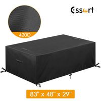 Essort Patio Furniture Covers, Outdoor Sectional Furniture Set Covers, Table Chair Sofa Winter Covers, Waterproof Snow Dust Wind Proof, Anti-UV 83"x48"x29"(420D)