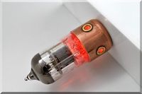 Handmade 256GB Red Porthole Pentode Radio Tube USB Flash Drive. Steampunk/Industrial Style