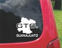 Set 2 (PCS) Guanajuato Mexico Outline Map Stickers Decals 20 Colors to Choose from (7"x7")