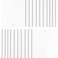 DALIX PVC Veritcal Blind Replacement Slats Curved Smooth White 94.5 x 3.5 (20-Pack)