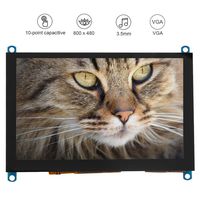 5 Inch Touch Screen for Raspberry Pi,800x480 Portable Capacitive HDMI Monitor LCD Touchscreen Display Monitor for Windows 10/8.1/8/7(Free Driver),TFT LCD Display Support HD 1080P