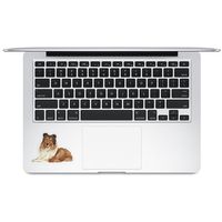 FINCIBO 2.5 x 2.5 inch Rough Collie Dog Removable Vinyl Decal Stickers for iPad MacBook Laptop (Or Any Flat Surface) - MacBook Trackpad Keyboard