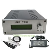 CZH CZE-T251 25w Fm Transmitter Broadcast 0-25w Power Adjustable 87-108mhz 1/4 Wave Antenna Nj Kit