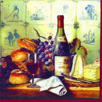 Wine and Cheese Lunch Napkins