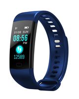 Smart Bracelet Changeable Band Set Watch Blood Pressure & Heart Rate Pedometer for Fitness Usage Ideal for All Smart Phones (Blue)