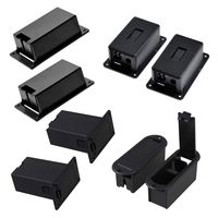Timiy 4 Types 8pcs Black Plastic 9v Battery Holder Case BOX Base for Active Guitar Bass No Terminal