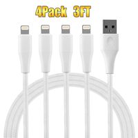 iPhone Charger 3 FT MFi Certified iPhone Charger Cable 3 Feet Lightning Cable 4Pack 3 Foot USB Charging Cord for iPhone Xs Max XR X 8 Plus 7 Plus 6 Plus 5s SE iPad Pro iPod Airpods