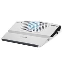 Laptop Cooling Pad, Coolertek Aluminum Laptop Stand with Silent Cooling Fan, 2 Extra USB Ports, Non-Slip Base, Adjustable Tray Height, Suit for 11-14 Inch Laptop, Notebook, MacBook, Ipad, Surface