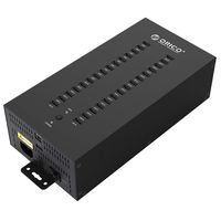 ORICO Industrial USB 2.0 Hub 30 Ports 300W Charging Station with 1.5A Output, Data Sync, Full Metal Case Support Mobile Devices/Tablets Refurbishing