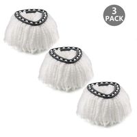 Microfiber Mop Head Refill for Spin EasyWring Mop Replacement Head, White (3 Pack)