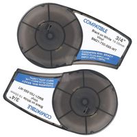 Unistar High Adhesion Vinyl Label Tape (M21-750-595-WT) 0.75" x 21' Compatible Brady bmp21-plus Labels White Vinyl Label Tape with BMP21-PLUS, IDPAL, and LABPAL Label Printers 2 Pack