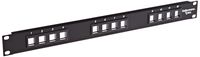 Hellermann Tyton P108-12-MOD Modular Patch Panel 12 Port, 1U, Steel, Black