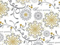 Pack of 1, Crystal Christmas 26" x 417' Half Ream Gift Wrap (Metallized) for Holiday, Party, Kids' Birthday, Wedding & Special Occasion Packaging